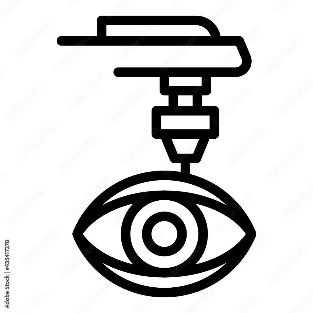 Poster artificial bioprinting icon. outline artificial bioprinting vector icon for web design isolated on w