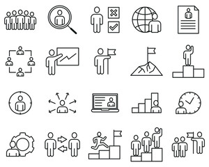Business People set icon symbol template for graphic and web design collection logo vector illustration