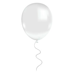 White balloon isolated on a white background