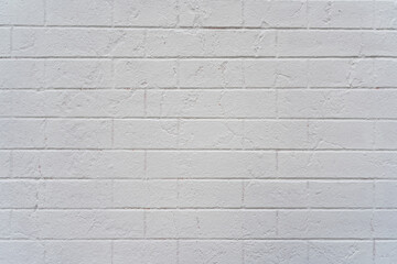 White brick wall. Texture background wallpaper.