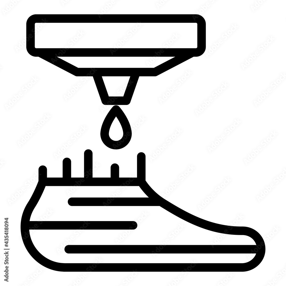Poster artificial leg icon. outline artificial leg vector icon for web design isolated on white background