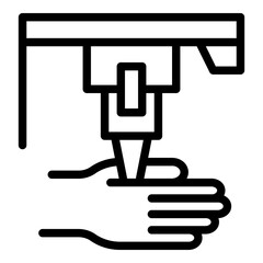 Medical printer icon. Outline Medical printer vector icon for web design isolated on white background