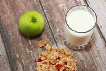 milk drink in a glass for a kefir diet
