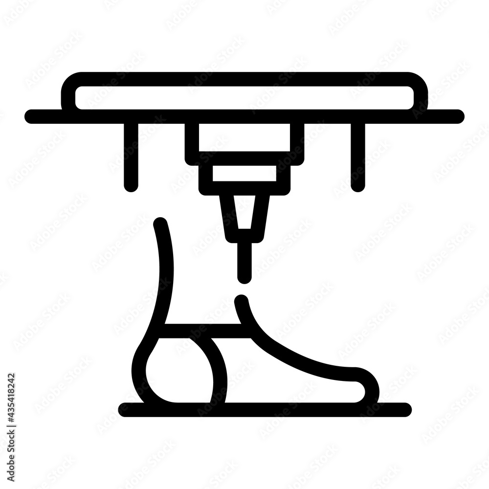Poster leg bioprinting icon. outline leg bioprinting vector icon for web design isolated on white backgroun