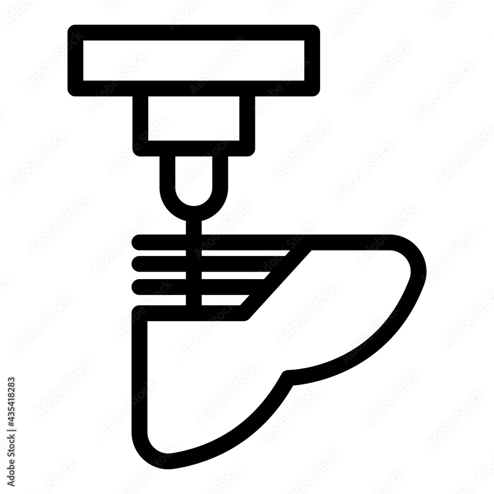 Poster modeling bioprinting icon. outline modeling bioprinting vector icon for web design isolated on white