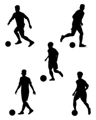silhouette football player on white background vector design