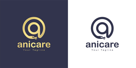 The letter A logo has a care concept