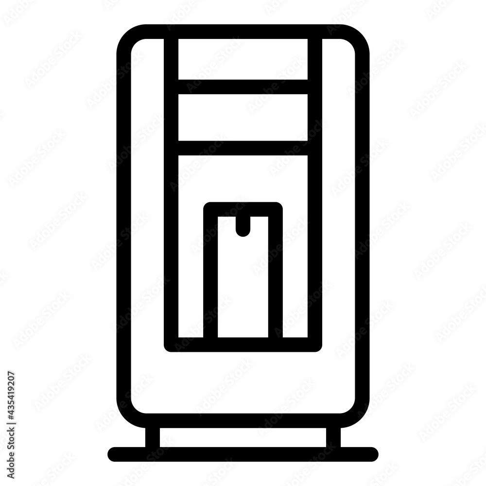 Poster merchandise vending machine icon. outline merchandise vending machine vector icon for web design iso