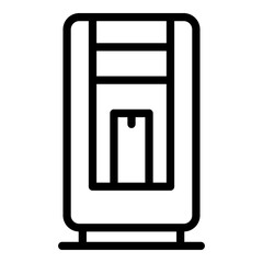 Merchandise vending machine icon. Outline Merchandise vending machine vector icon for web design isolated on white background