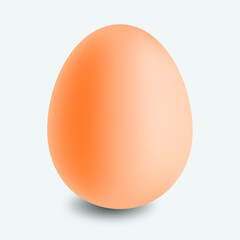 Brown Chicken Egg on isolated background. 3d rendering.