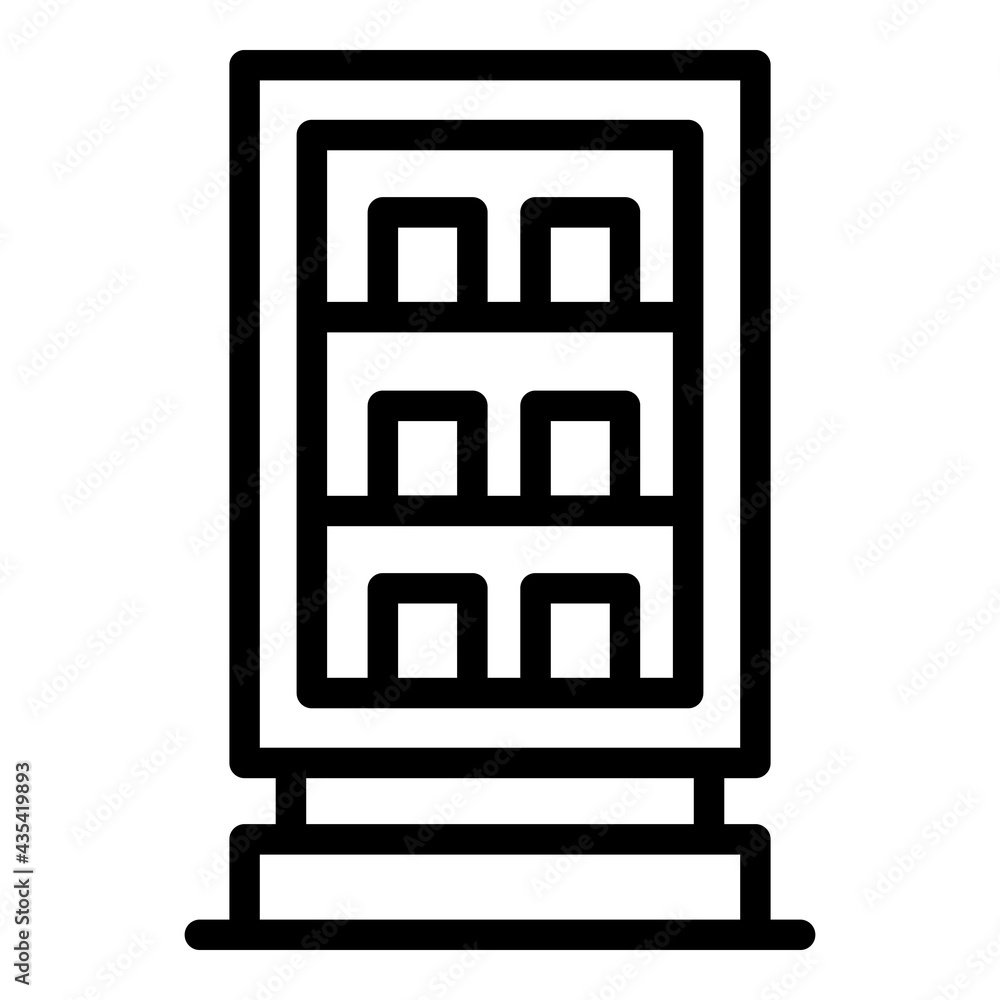Poster bottle drink machine icon. outline bottle drink machine vector icon for web design isolated on white