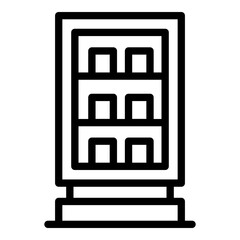 Bottle drink machine icon. Outline Bottle drink machine vector icon for web design isolated on white background