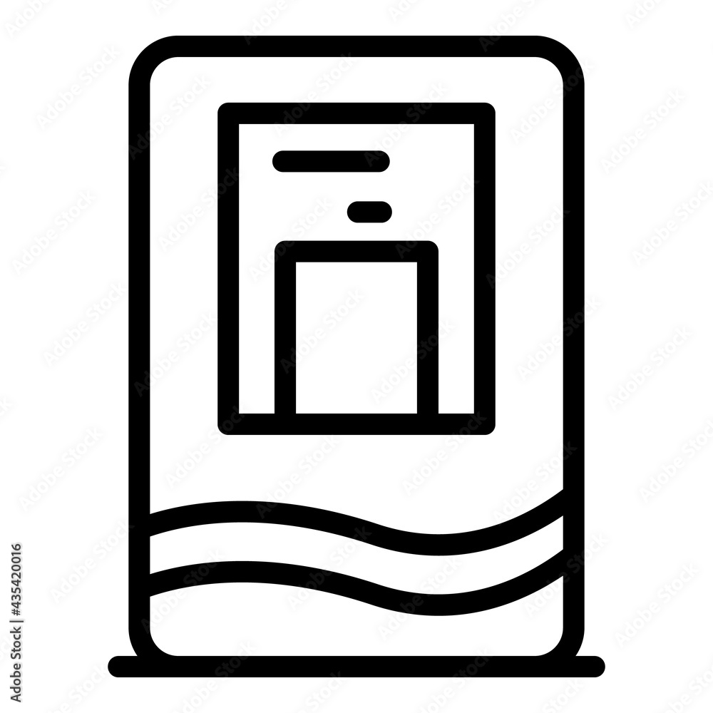 Poster aqua machine icon. outline aqua machine vector icon for web design isolated on white background