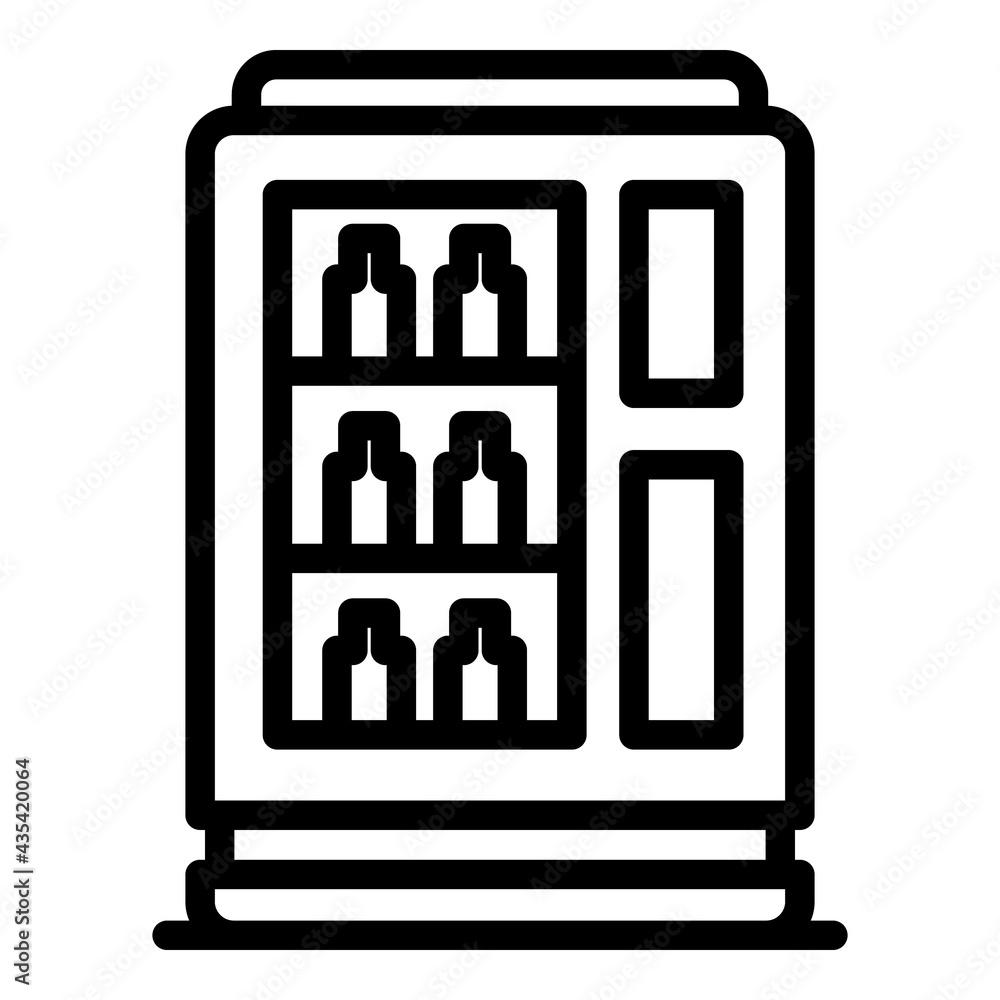 Poster mineral water machine icon. outline mineral water machine vector icon for web design isolated on whi