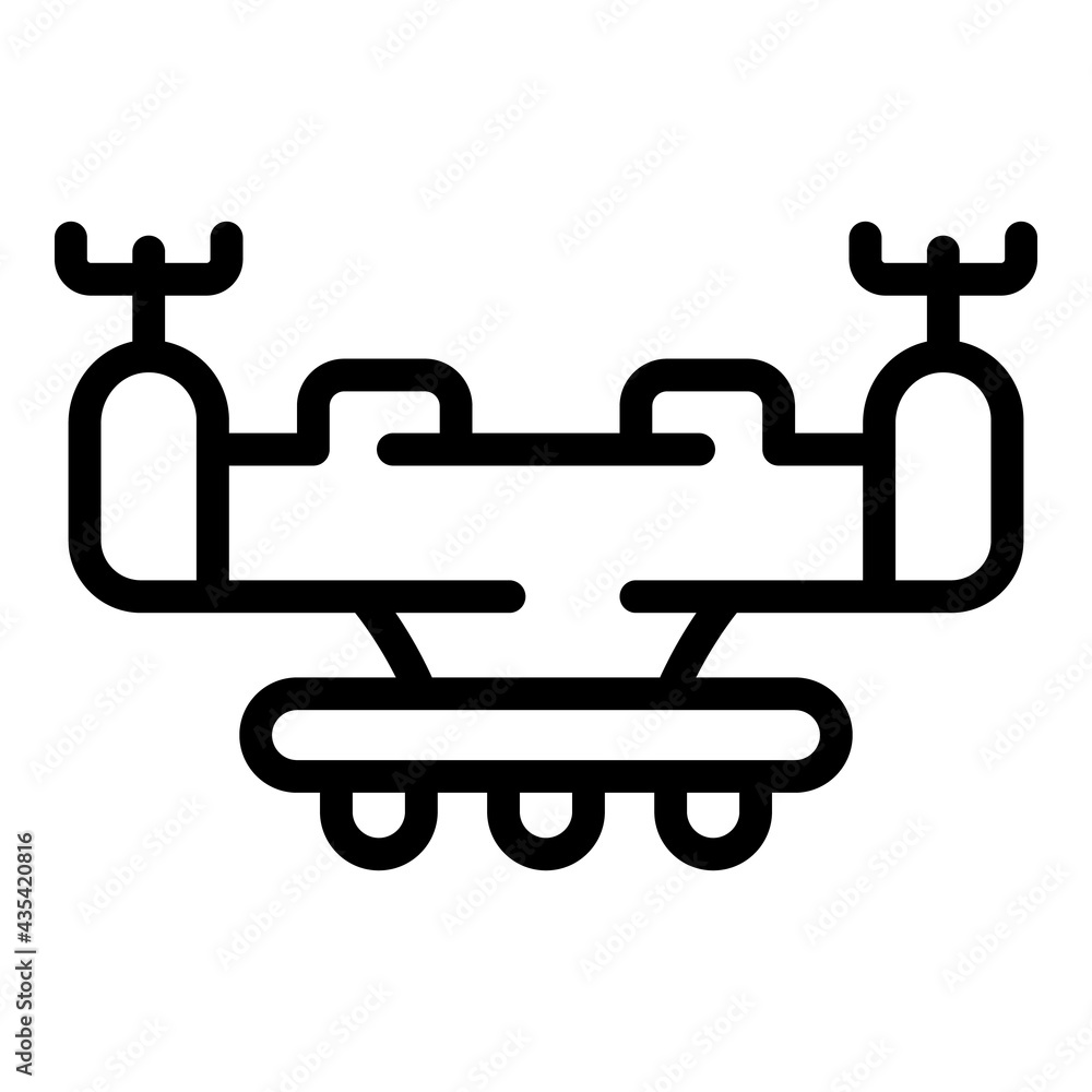 Poster drone technology icon. outline drone technology vector icon for web design isolated on white backgro
