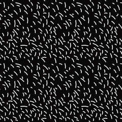 White worms pattern on black background. Vector.