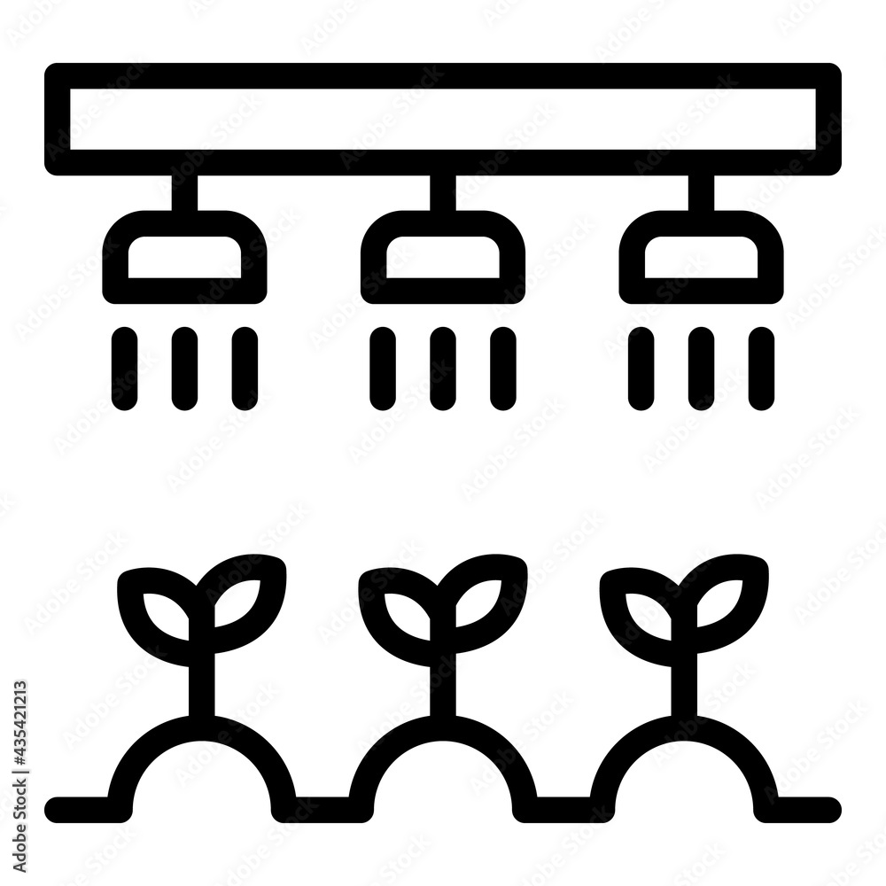 Poster smart spraying system icon. outline smart spraying system vector icon for web design isolated on whi