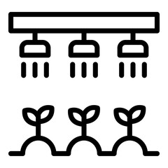 Smart spraying system icon. Outline Smart spraying system vector icon for web design isolated on white background