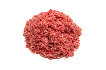 Chopped meat background. Top view.