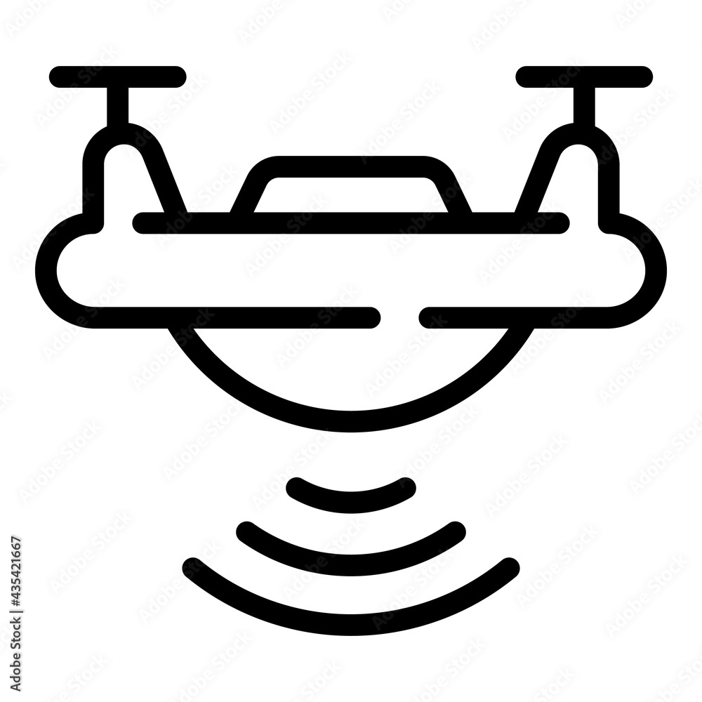 Poster drone remote control icon. outline drone remote control vector icon for web design isolated on white