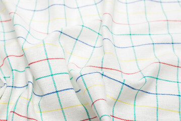 White napkin isolated on white background.