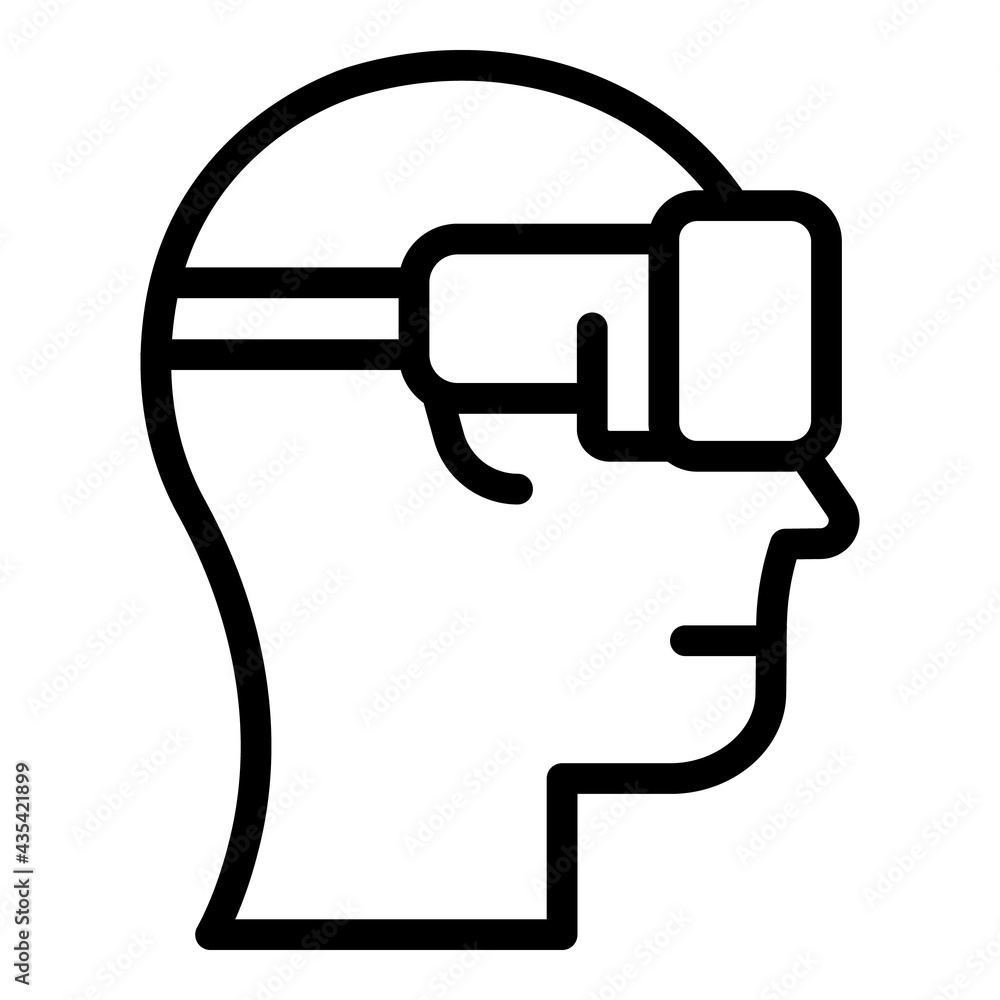 Poster virtual reality icon. outline virtual reality vector icon for web design isolated on white backgroun