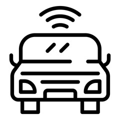 Smart car icon. Outline Smart car vector icon for web design isolated on white background