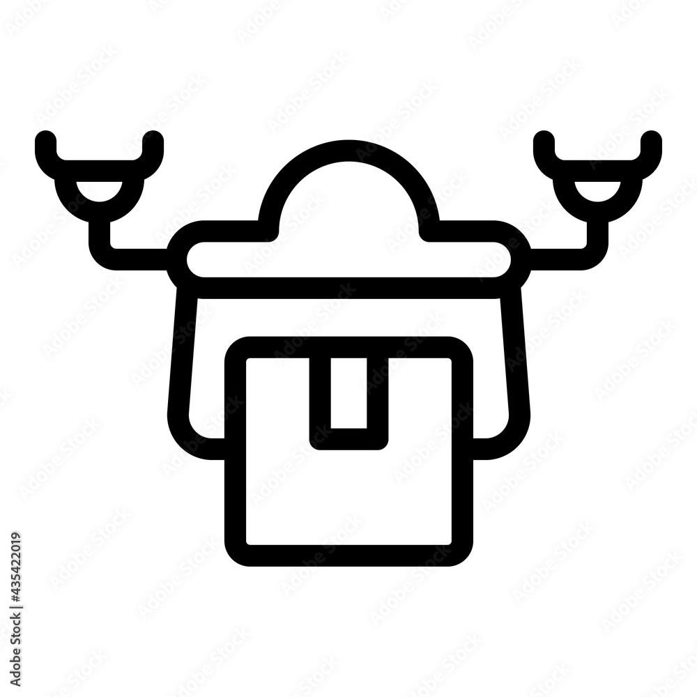 Aufkleber delivery drone icon. outline delivery drone vector icon for web design isolated on white background