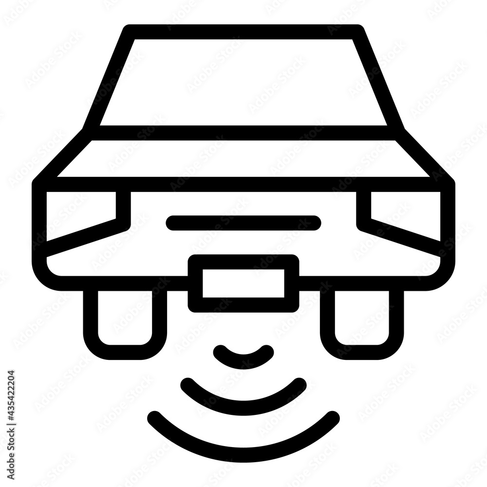 Poster autonomous auto icon. outline autonomous auto vector icon for web design isolated on white backgroun