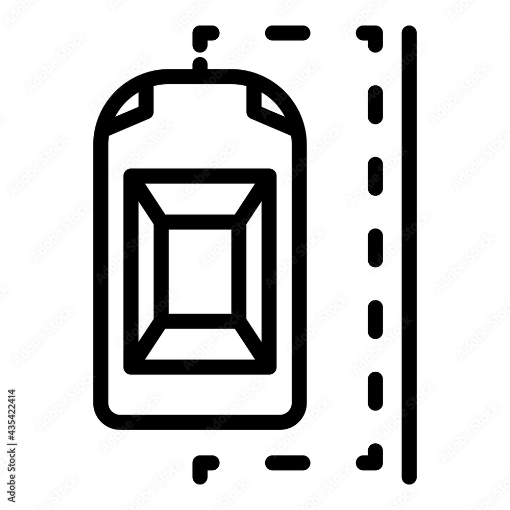 Poster driverless auto icon. outline driverless auto vector icon for web design isolated on white backgroun