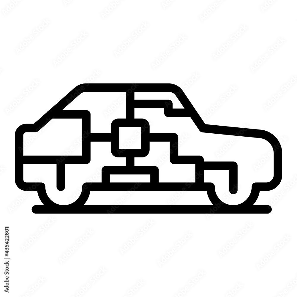 Poster smart auto icon. outline smart auto vector icon for web design isolated on white background