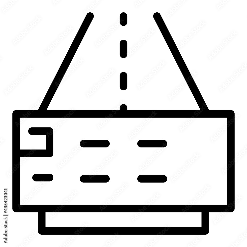 Poster intelligent vehicle icon. outline intelligent vehicle vector icon for web design isolated on white b