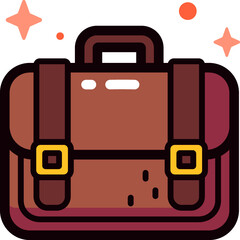 Briefcase Icon - Style : Lineal Color