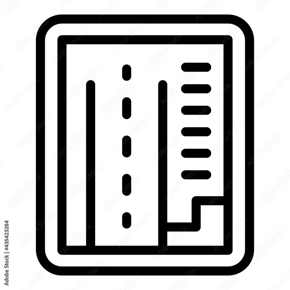 Poster autonomous map car icon. outline autonomous map car vector icon for web design isolated on white bac