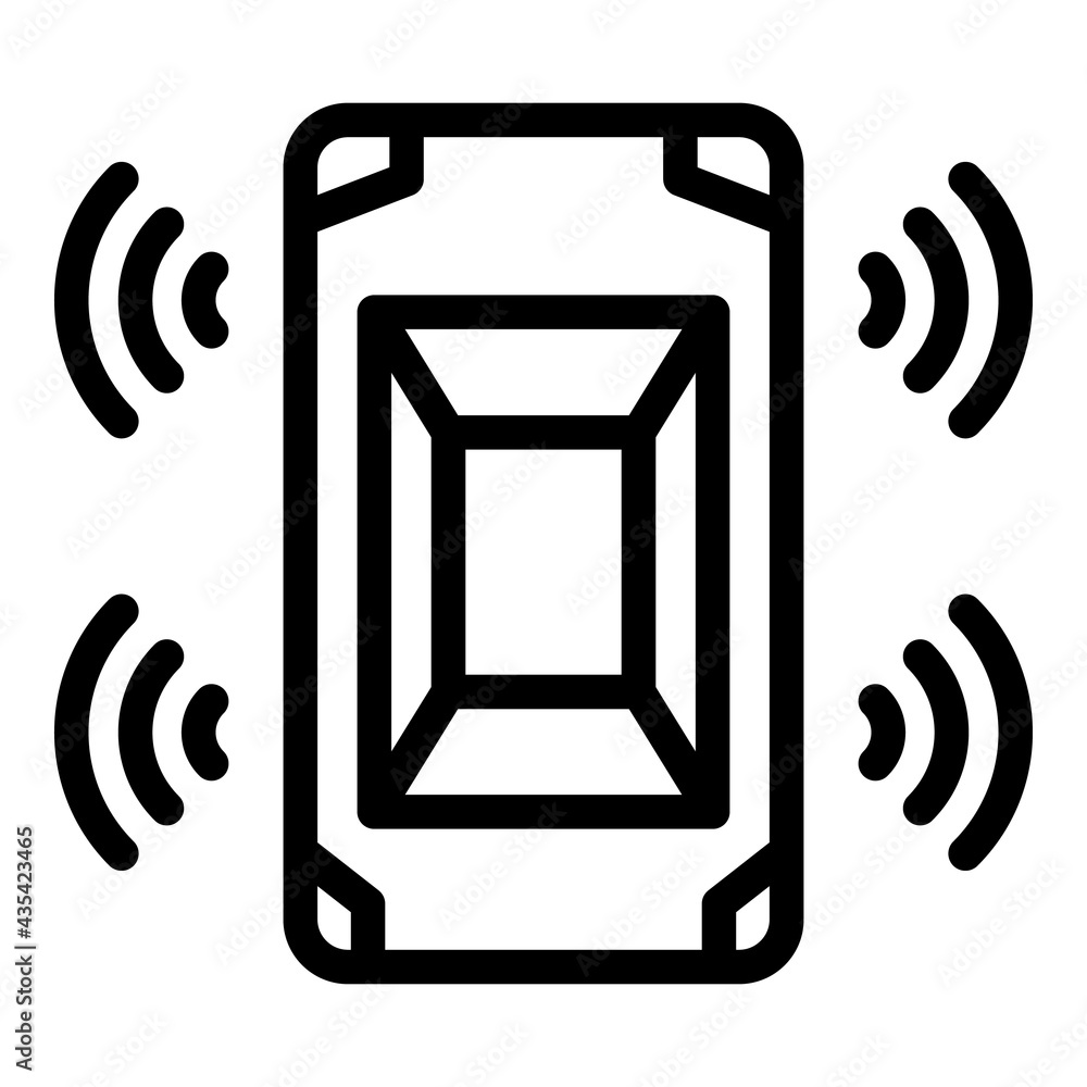 Poster fully autonomous car icon. outline fully autonomous car vector icon for web design isolated on white