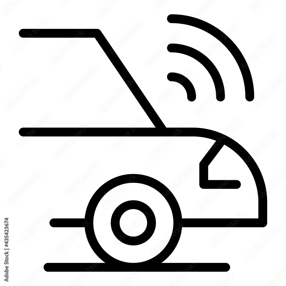 Poster autonomous car vehicle icon. outline autonomous car vehicle vector icon for web design isolated on w