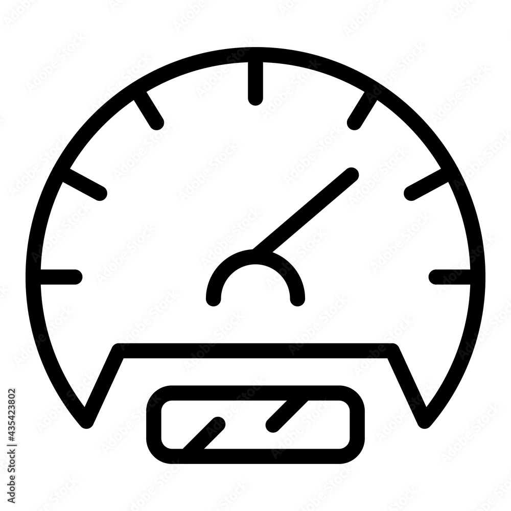 Poster Automated speed control icon. Outline Automated speed control vector icon for web design isolated on white background