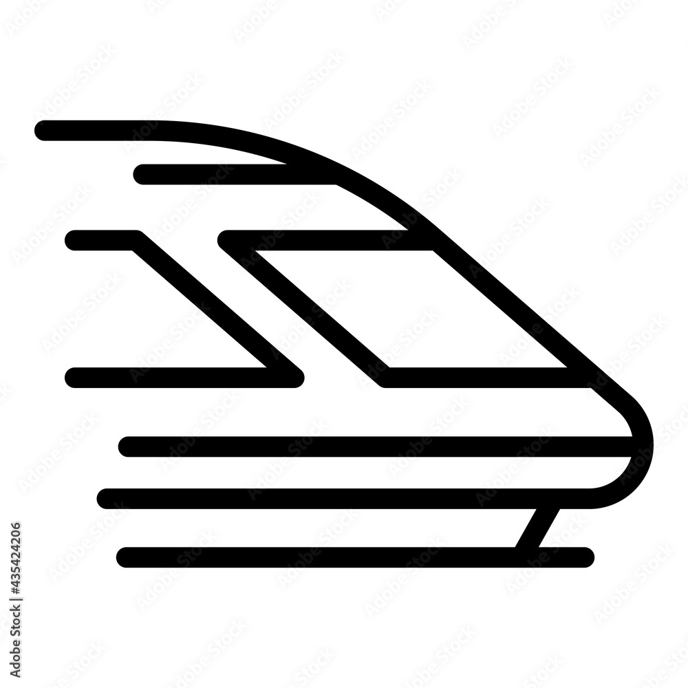 Poster high speed metro icon. outline high speed metro vector icon for web design isolated on white backgro