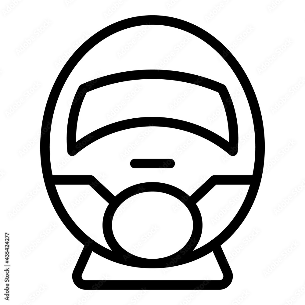 Aufkleber fast train icon. outline fast train vector icon for web design isolated on white background