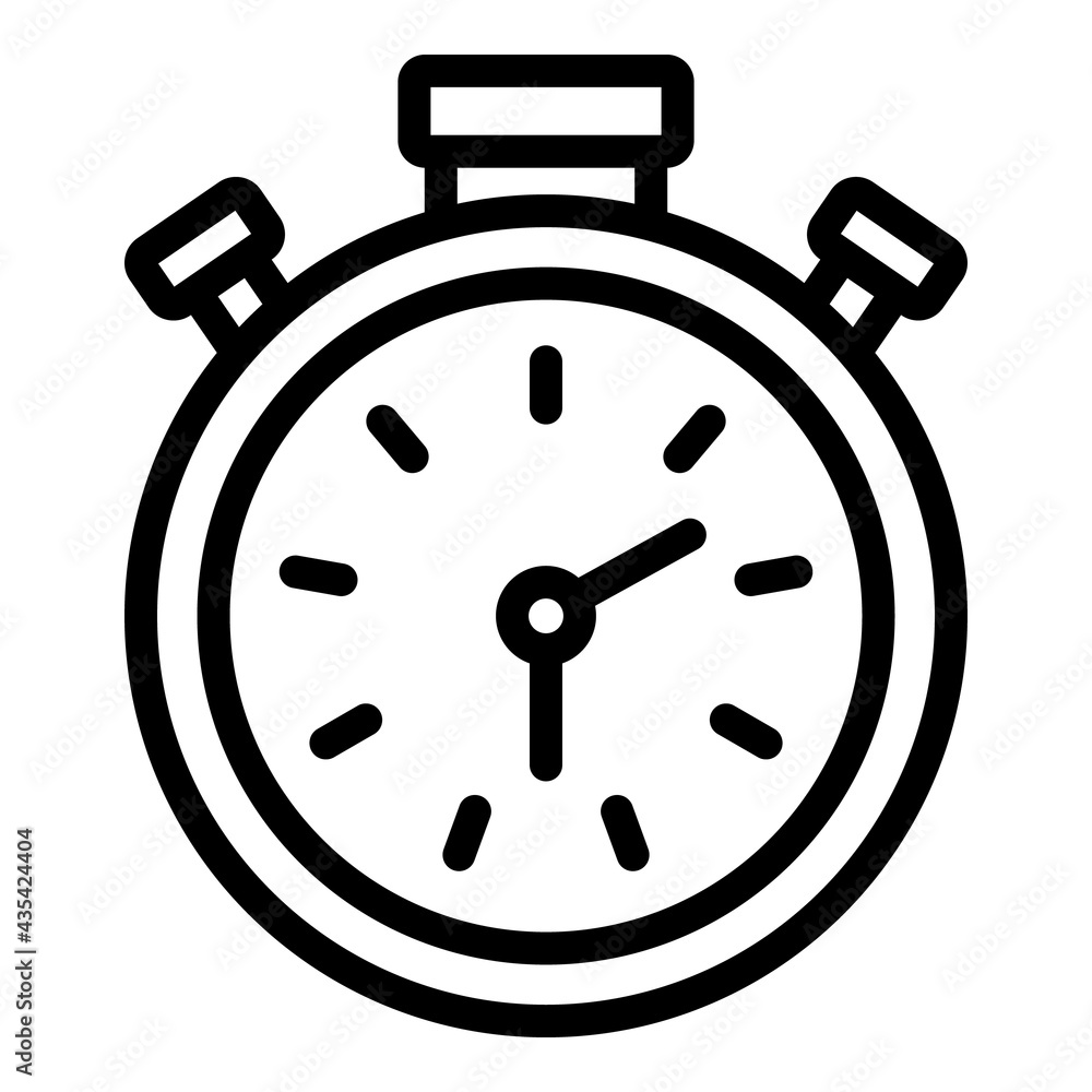 Poster stopwatch train icon. outline stopwatch train vector icon for web design isolated on white backgroun