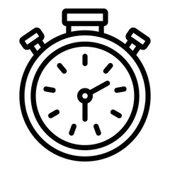 Stopwatch train icon. Outline Stopwatch train vector icon for web design isolated on white background