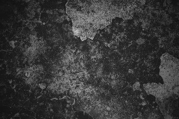 Texture of a grungy black concrete wall as background. Dark gray concrete wall, 