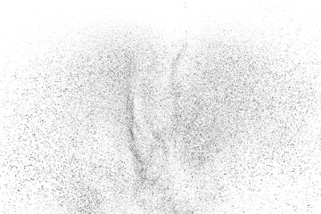 Distressed black texture. Dark grainy texture on white background. Dust overlay textured. Grain noise particles. Rusted white effect. Grunge design elements. Vector illustration, EPS 10.