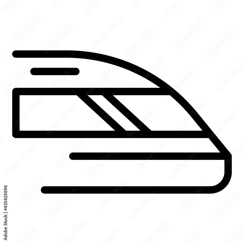 Poster subway high speed train icon. outline subway high speed train vector icon for web design isolated on