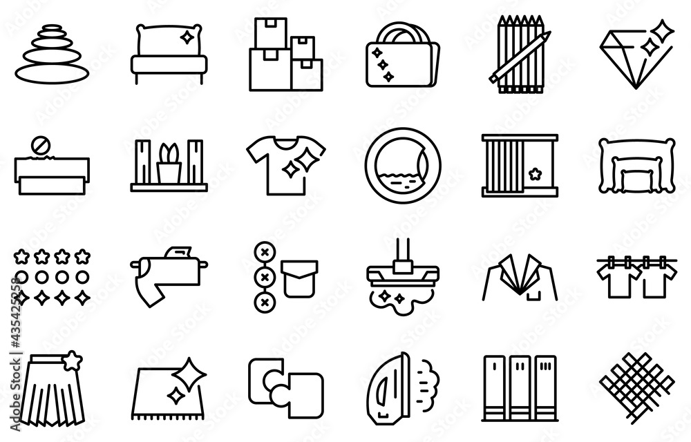 Poster perfectionism icons set. outline set of perfectionism vector icons for web design isolated on white 