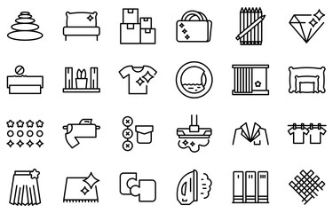 Perfectionism icons set. Outline set of perfectionism vector icons for web design isolated on white background