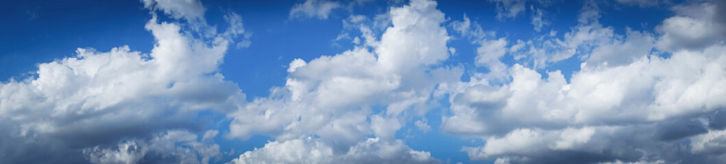 Obraz premium blue sky background with tiny clouds. panorama, Background with clouds on blue sky.