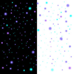 Vector blue, violet, pink and white dots,stars. Shining. Galaxy effect. Glittering. Sparcle background.