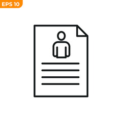 resume icon. resume symbol template for graphic and web design collection logo vector illustration