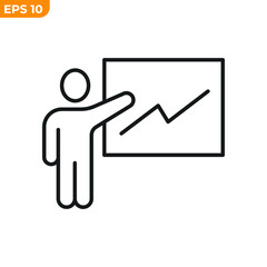 presentation icon. presentation symbol template for graphic and web design collection logo vector illustration